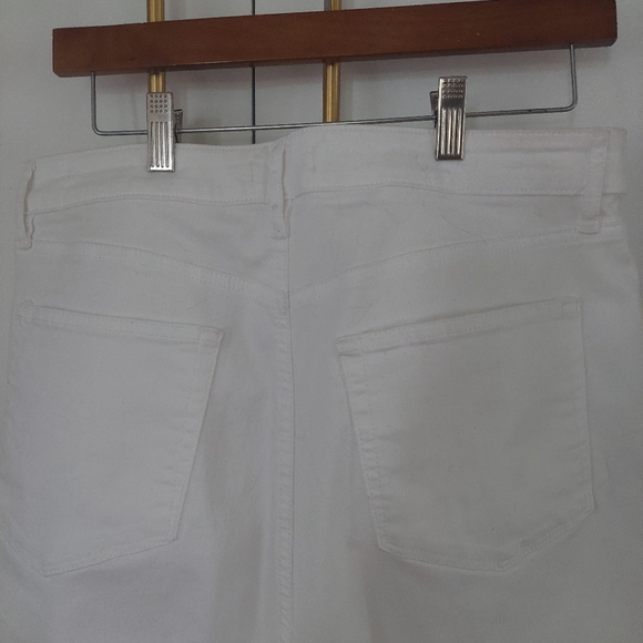 Ann taylor frayed hem high waisted white jean size 14 - Picture 8 of 10